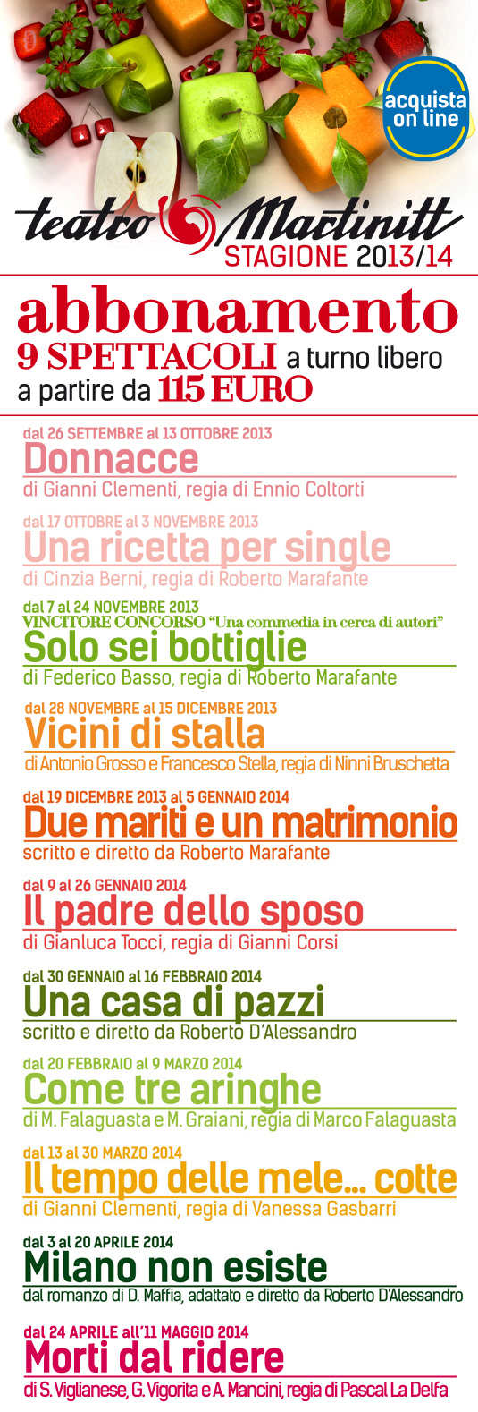 Teatro Martinitt, Stagione 2013-2014